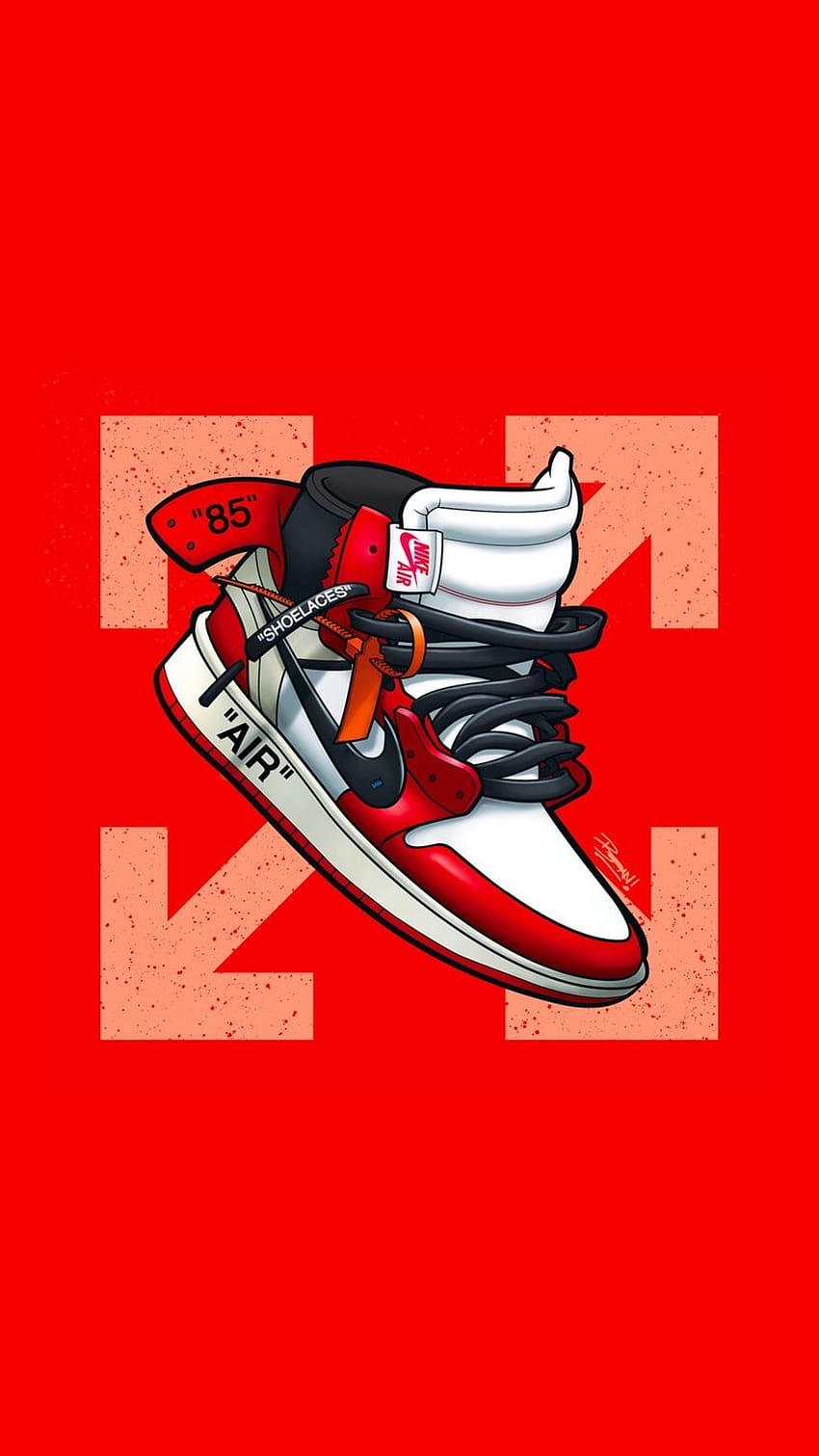 Cartoon Sneaker, animated shoes HD phone wallpaper