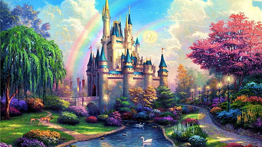Disney Kalesi Arka Planları Peri Masalı, disney sarayı HD duvar kağıdı