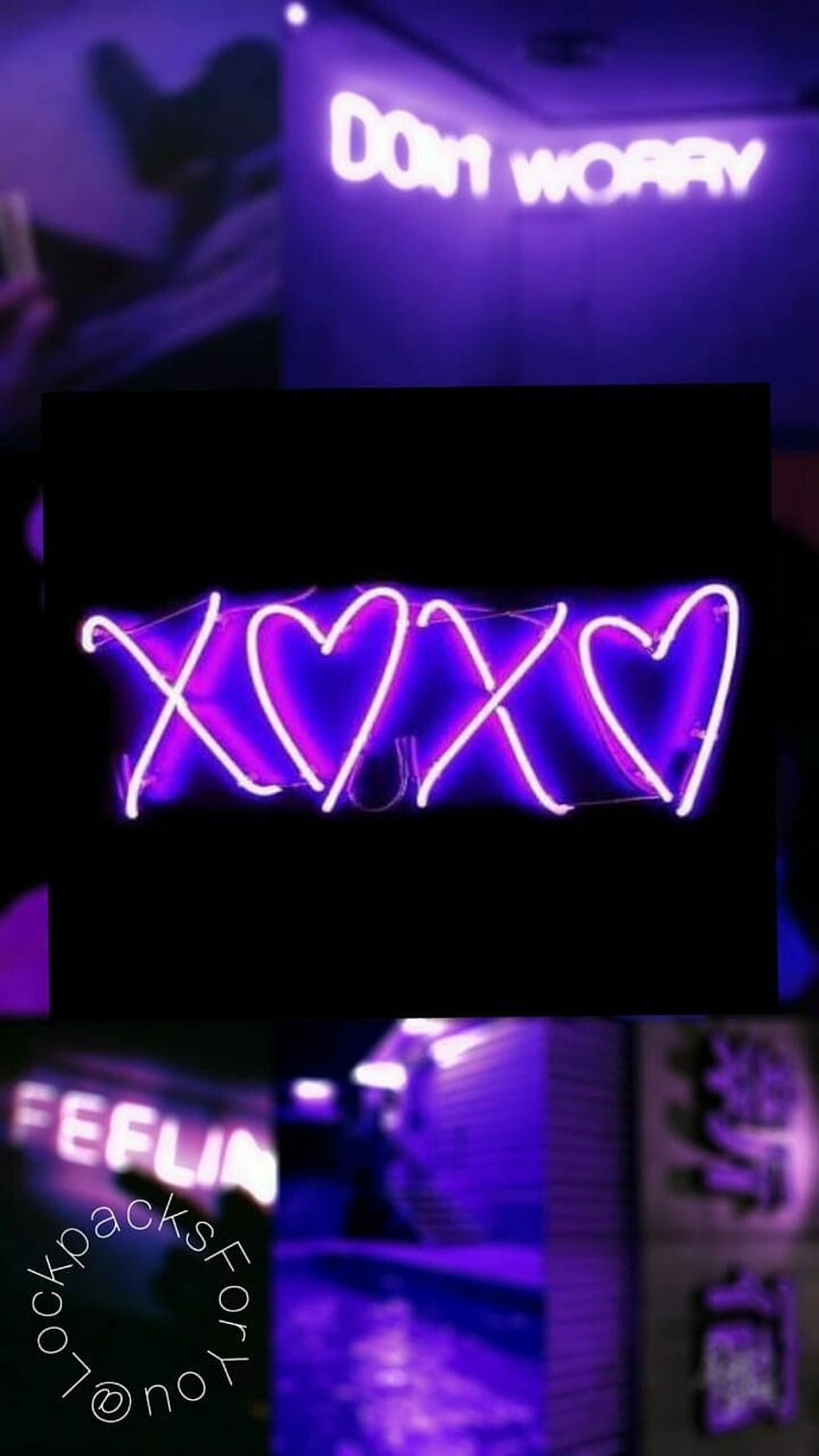 ♡Araceli♡ on ♡Imágenes con luces de neon♡, ungu tumblr Tapeta na telefon HD