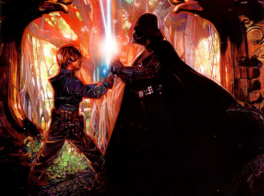 Duel on Mimban, star wars the empire strikes back luke skywalker vs darth vader HD wallpaper