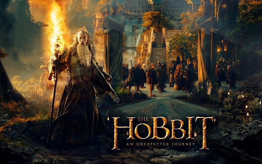 Gandalf, Ian McKellen, Dwarfs, Demba Ba, Martin man, The Lord Of The Rings, The Hobbit: Perjalanan Tak Terduga, Film / dan Latar Belakang Seluler Wallpaper HD