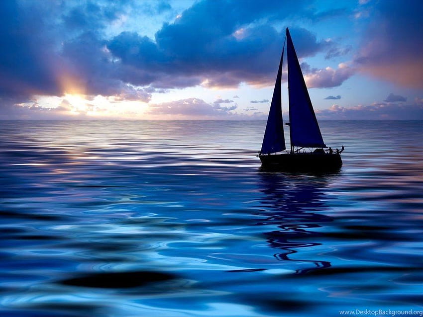 Sailing Boat At Sunset < Other/Fun < <, sunset sailing HD wallpaper