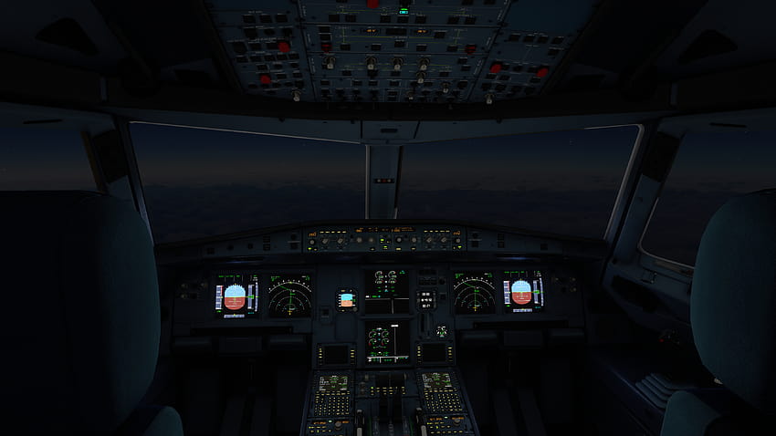 : flight simulator, Airbus, aircraft, Microsoft Flight Simulator, Microsoft Flight Simulator 2020, Flight deck, cockpit, flying, Sky game 3840x2160, a320 cockpit HD wallpaper