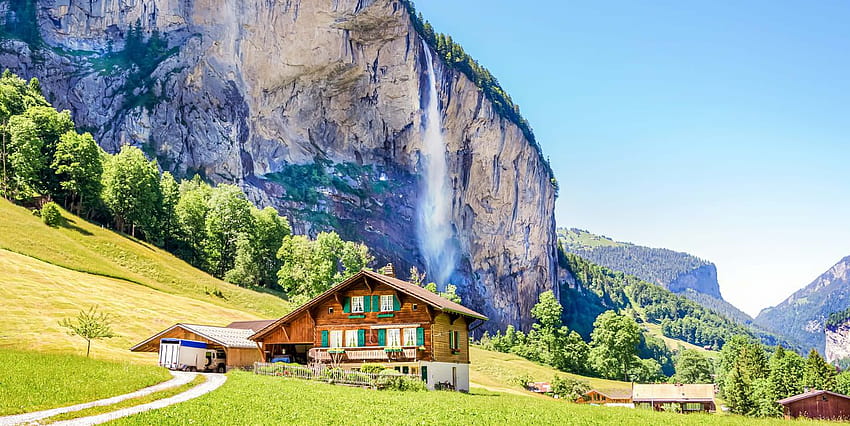 7 Air Terjun di Lauterbrunnen: Dengan Jarak & Waktu Terbaik, lembah reichenbachtal swiss Wallpaper HD