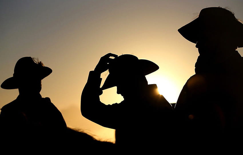 hat, silhouette, Australia, men, Anzac Day, Currumbin QLD , section праздники HD wallpaper