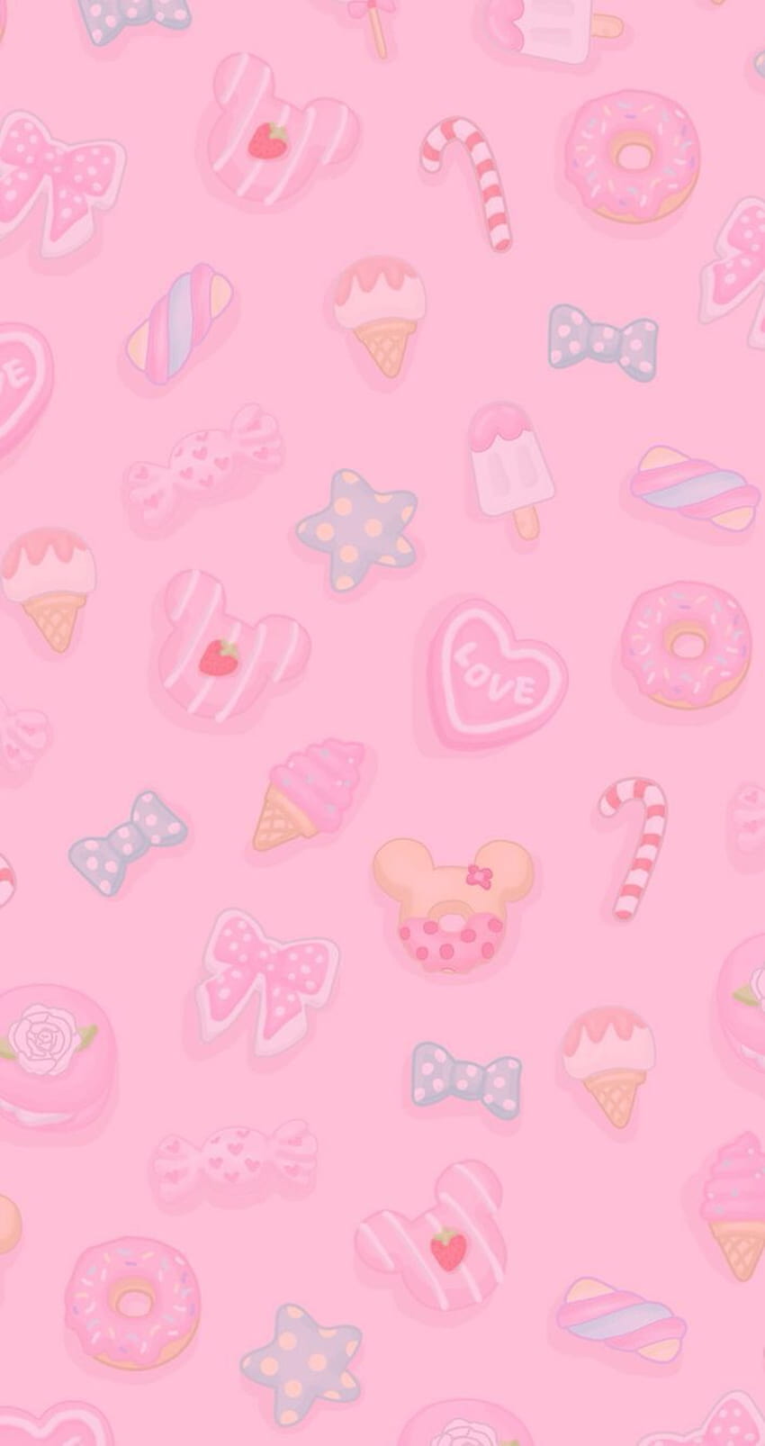 Cute Pink Candy, caramelle kawaii Sfondo del telefono HD