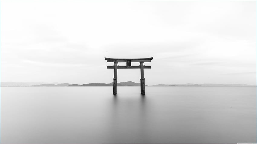 Torii Black and White Ultra Backgrounds untuk 13K, torii minimal Wallpaper HD