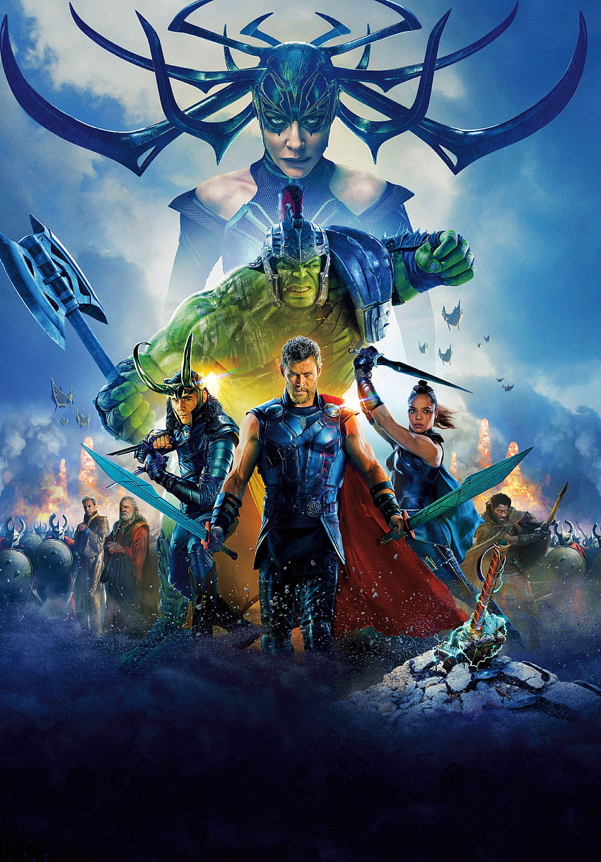 Poster film Marvel Thor Ragnarok wallpaper ponsel HD