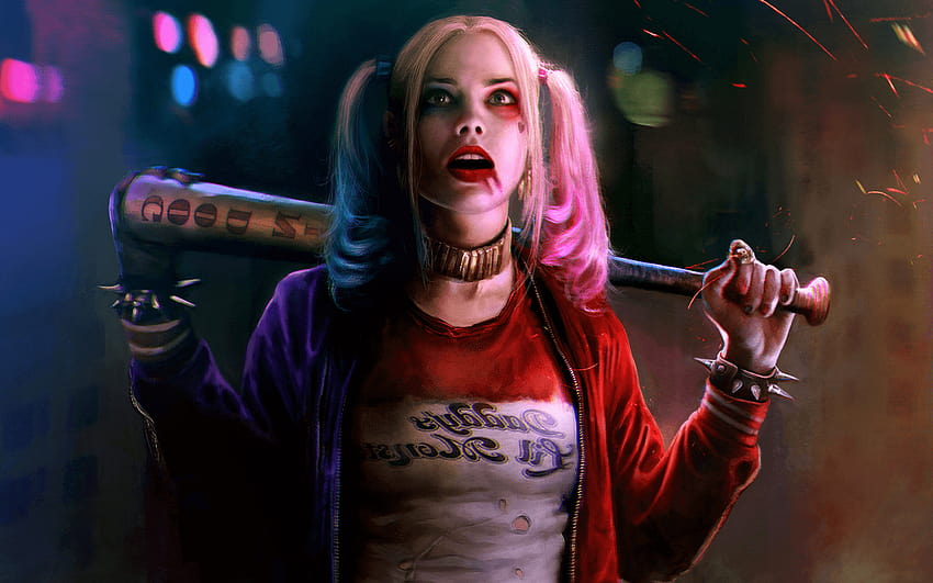 Margot Robbie, Harley Quinn, Suicide Squad, DC Comics HD wallpaper