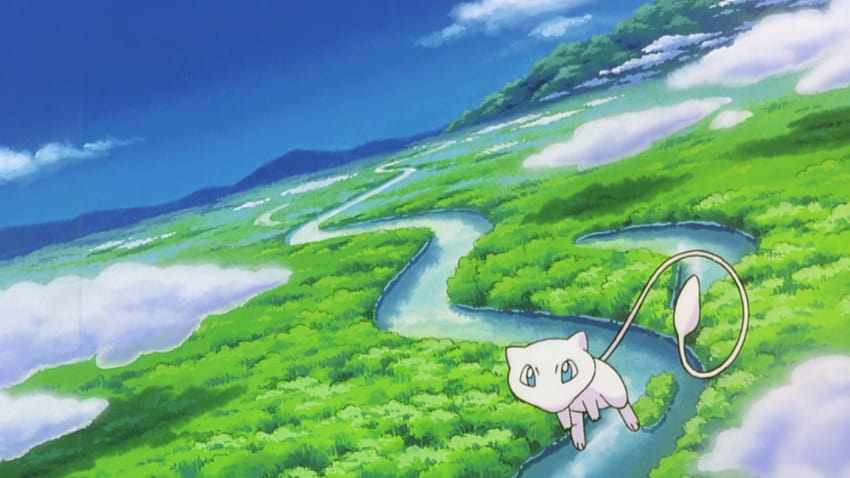 Mew, pokemon landscape HD wallpaper
