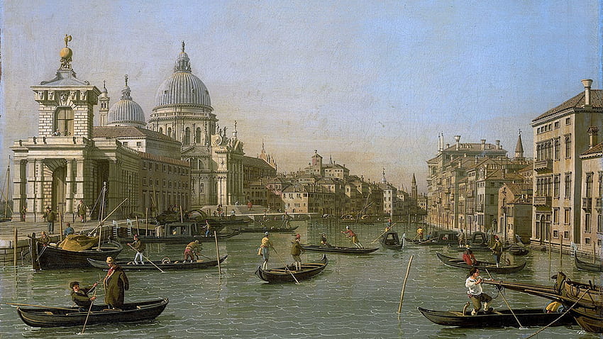 Canaletto, Eingang zum Canal Grande in der Nähe des 1920x1080 HD-Hintergrundbild