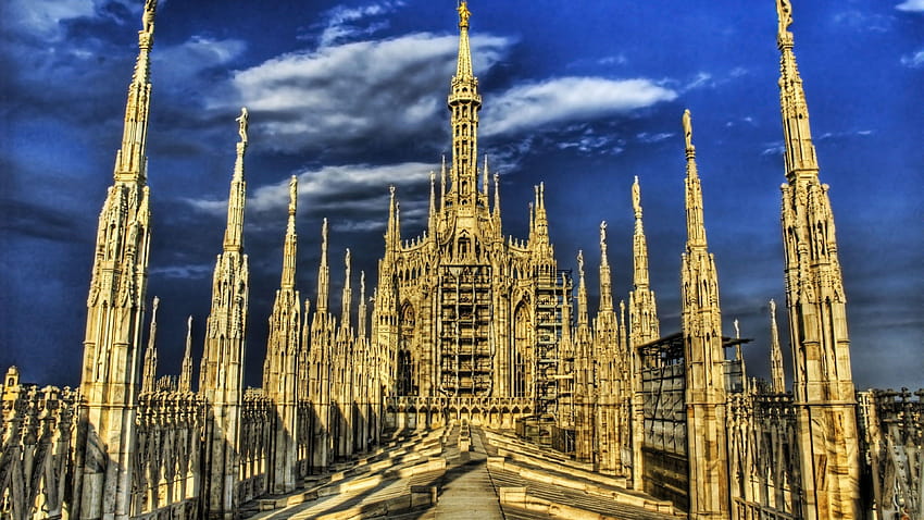 3840x2160 Catedral gótica, Milão, Arquitetura, arquitetura gótica papel de parede HD