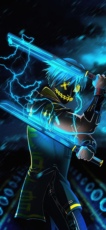 Download wallpaper 1366x768 urban ninja, anime, art, tablet, laptop,  1366x768 hd background, 24906