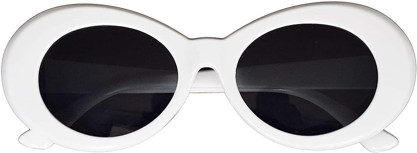 JUSLINK Bold Retro Oval Mod Gafas de sol de marco grueso Lente redonda Clout Gafas ovaladas Blanco: Ropa, Zapatos y Joyería fondo de pantalla