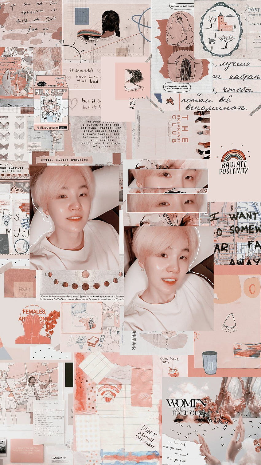 Lockscreen BTS on, taeyoongi bts aesthetic collage HD phone wallpaper ...