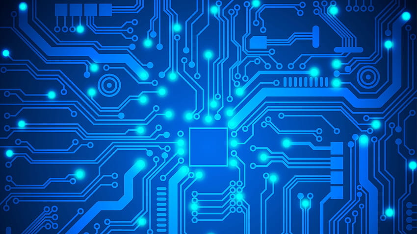 blue electric blue electrical network printed circuit board integrated ci… HD wallpaper