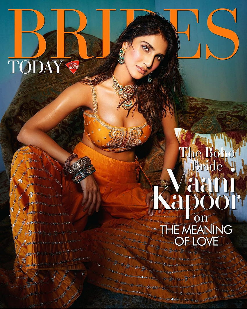 Vaani Kapoor brilla como estrella de portada de revista nupcial, vea a la actriz matar la moda étnica, vaani sharma fondo de pantalla del teléfono