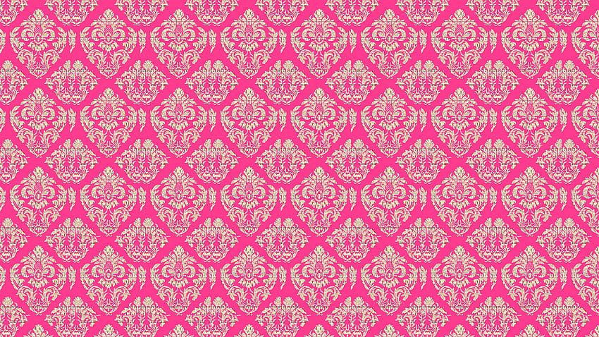 pink and black damask HD wallpaper