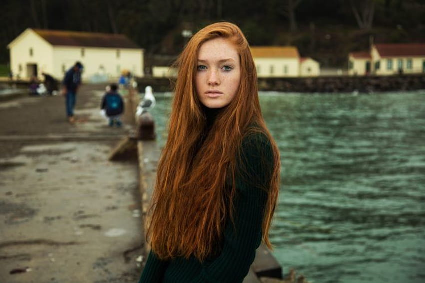 redhead, Freckles, Women, Long hair / and Mobile &, women long hair style HD wallpaper
