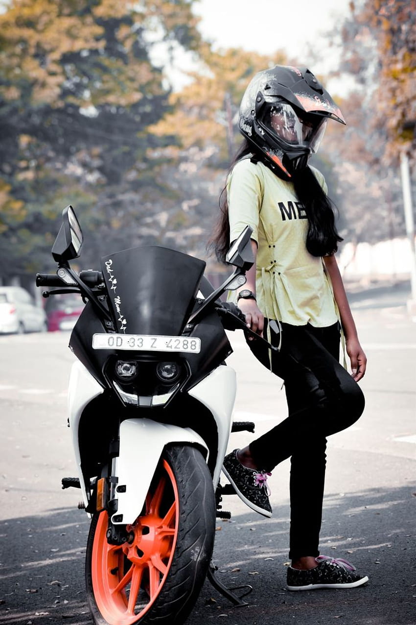 Pin page, stylish bike rider girl HD phone wallpaper
