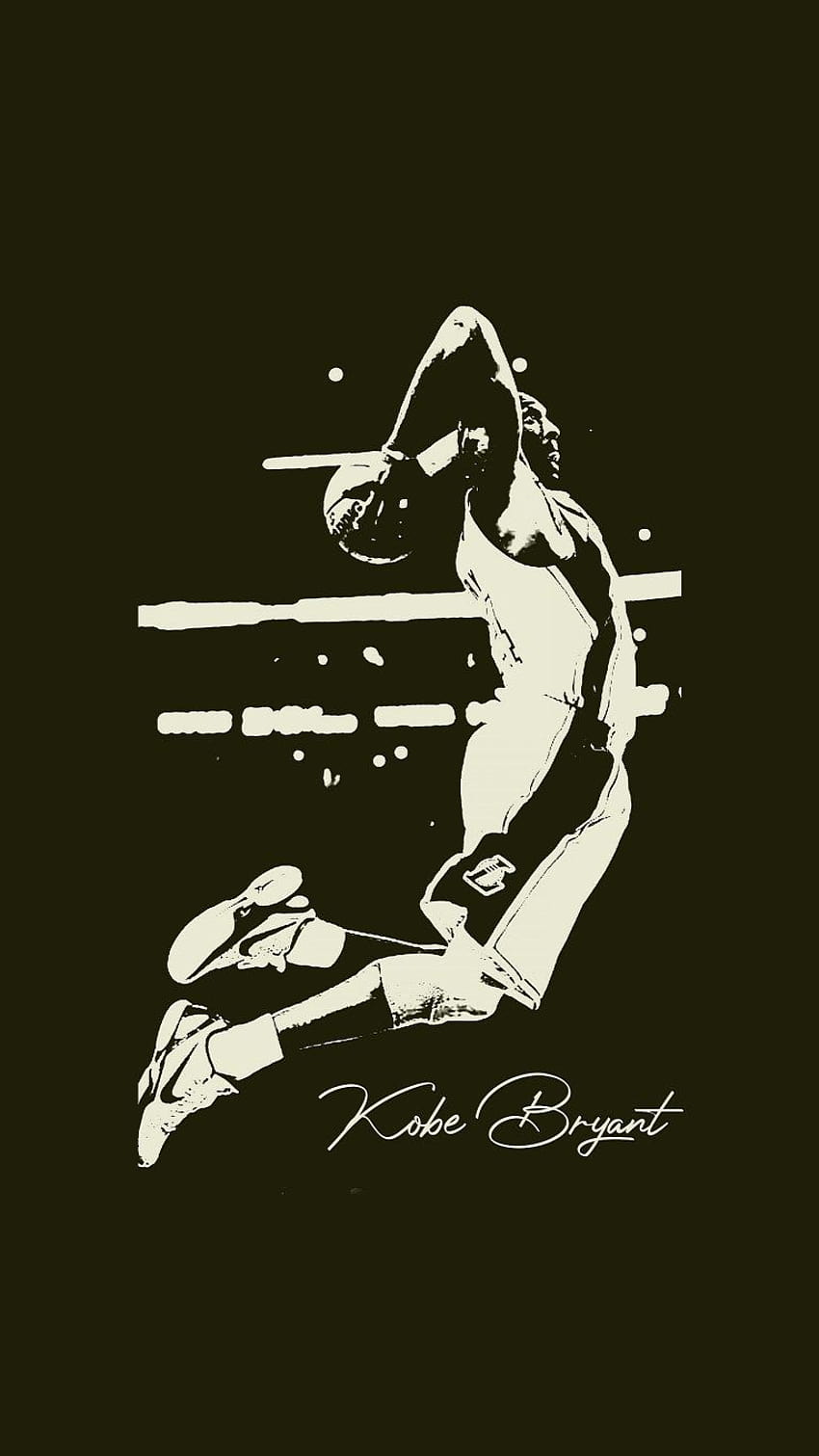 Kobe Bryant Black and White NBA Android Mobile ⋆ Traxzee, nba mobile HD phone wallpaper