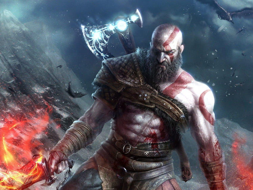 2048x1536 God Of War, Kratos, Axe, Knife for Ainol Novo 9 Spark, kratos topór Tapeta HD