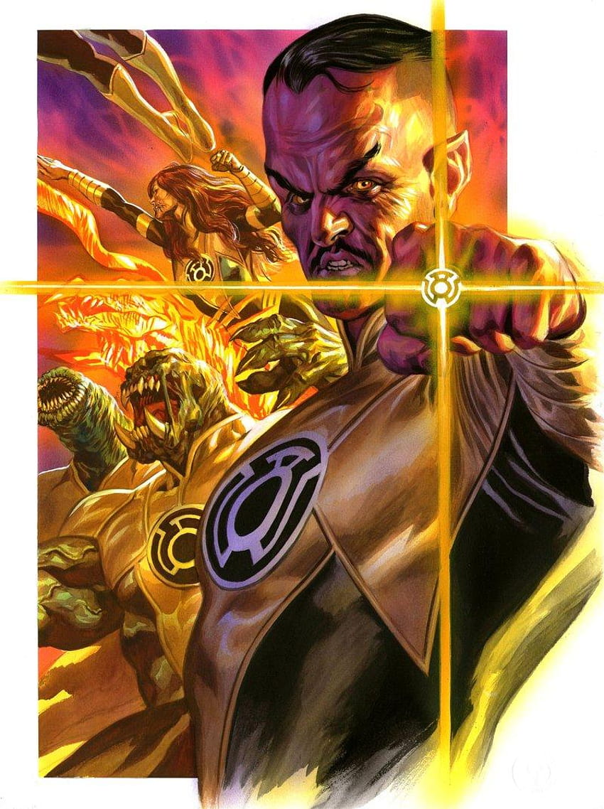 Kyle Rayner vs Sinestro & Atrocitus & Larfleeze, green lantern vs sinestro HD phone wallpaper