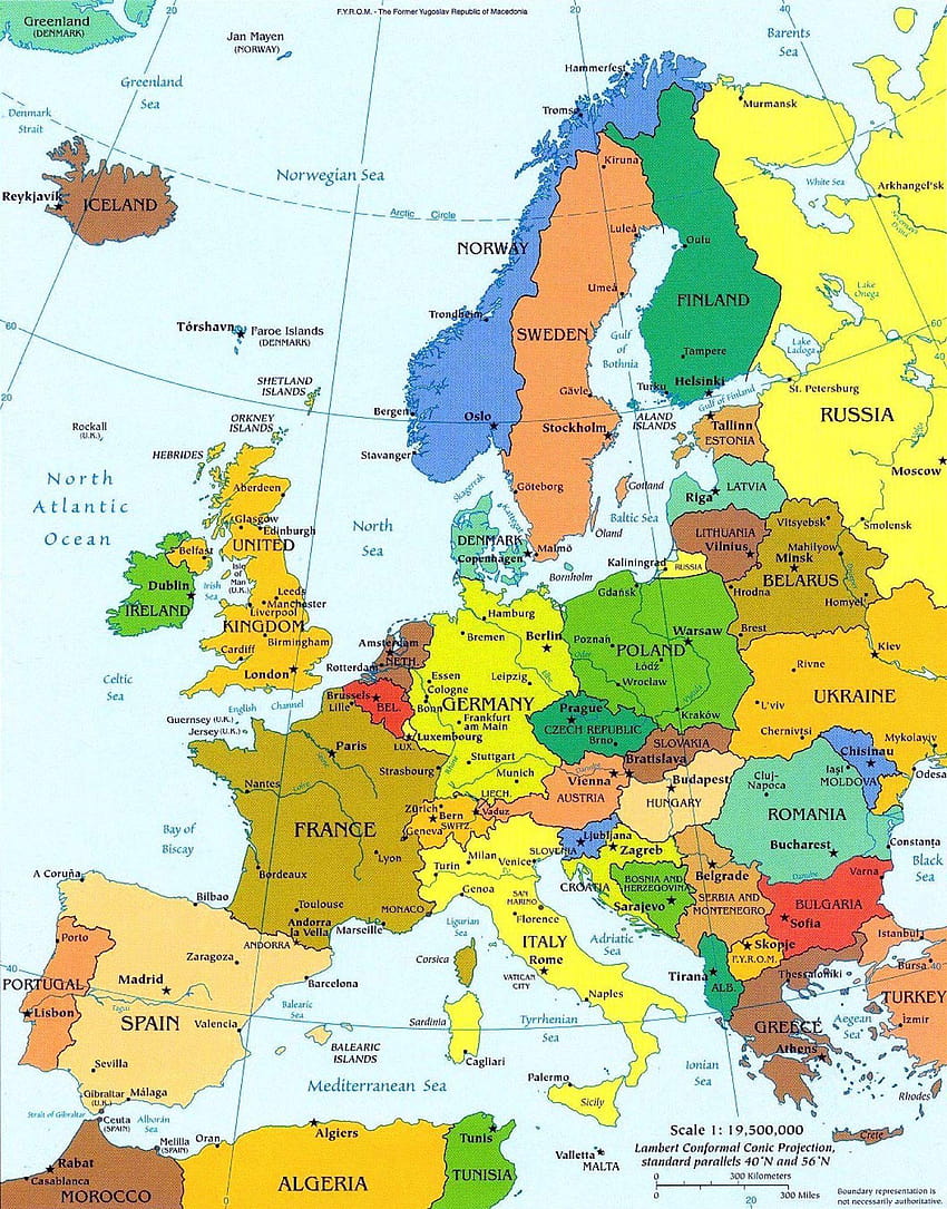 Политическа карта на Европа на града 1600x2043 HD тапет за телефон