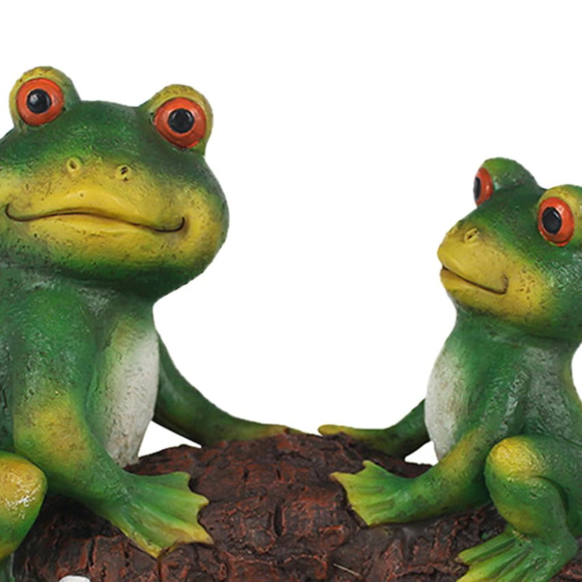Buy Frog on Bridge Resin Garden Statue Figurine Decor Lawn Backyard ...