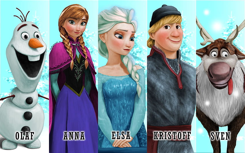 Frozen Cartoon Characters , Names, frozen characters HD wallpaper | Pxfuel