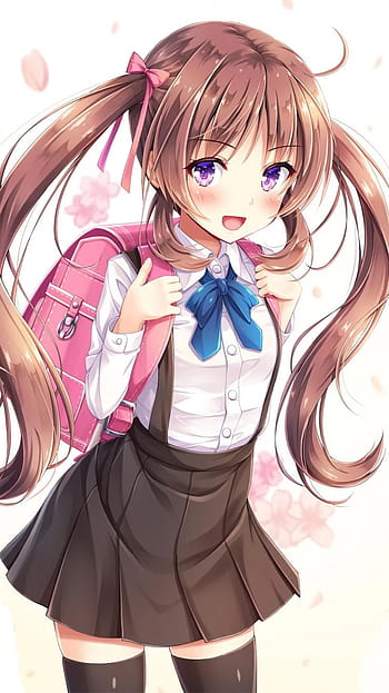 Anime girl school store bag