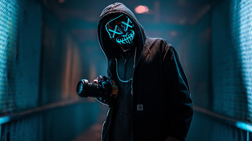 Mask Guy With Dslr, graphy, ...qwalls, mask on HD wallpaper