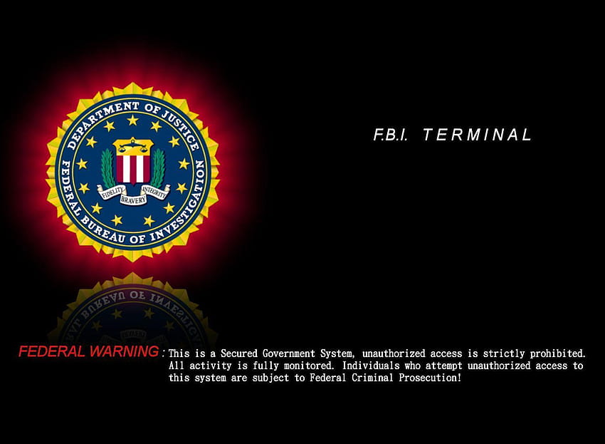 Top 5 FBI, schermata di accesso cia Sfondo HD