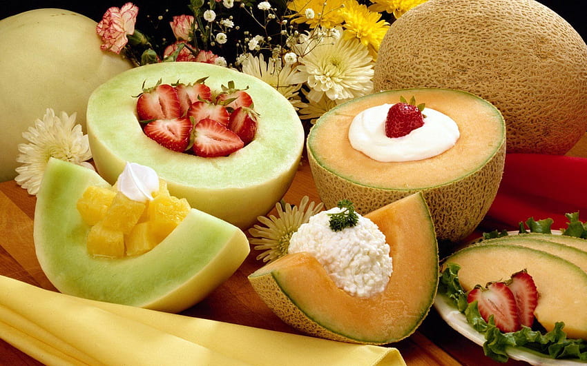 Fruit Dessert, mango fruit HD wallpaper