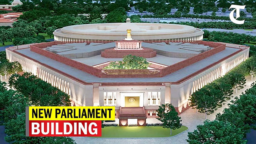 Нов парламент: Триъгълната форма отразява свещената геометрия в различни религии; Тема на националните символи на интериора HD тапет