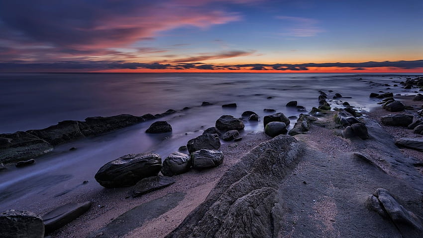 Sky, Tablet, Nature, Landscape, Sunset, Rocky,mobile, sunset rocky beach HD wallpaper