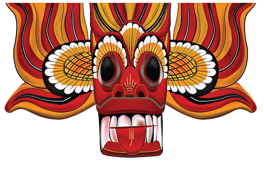 520516 Illustration, Mask, Sri Lanka, Cultural, Devil, devil mask HD wallpaper