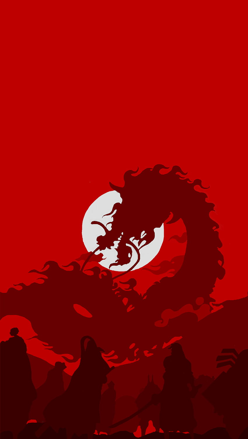 Rote Scheiden mit Blick auf Kaido, Drachen-Kaido-iPhone HD-Handy-Hintergrundbild