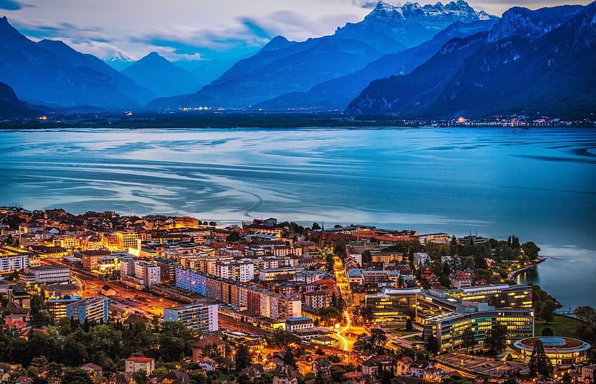 Genève, lac de montreux suisse Fond d'écran HD