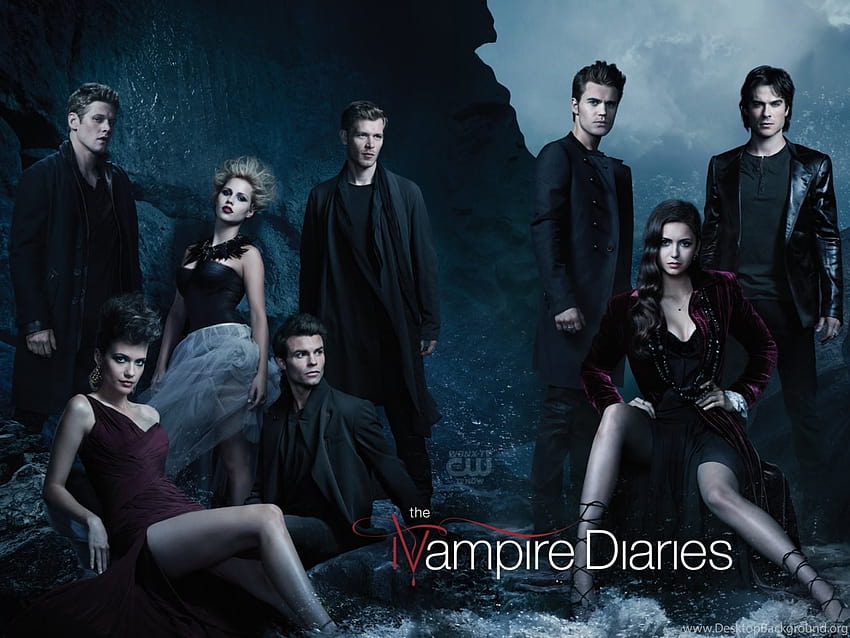 Justpict The Vampire Diaries Cast Backgrounds, personagens de Vampire Diaries papel de parede HD