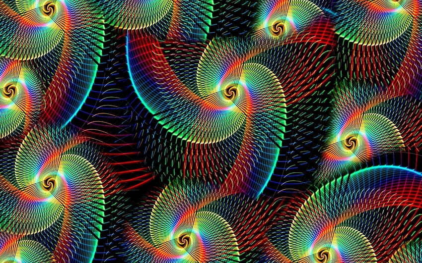 Rainbow swirls HD wallpaper