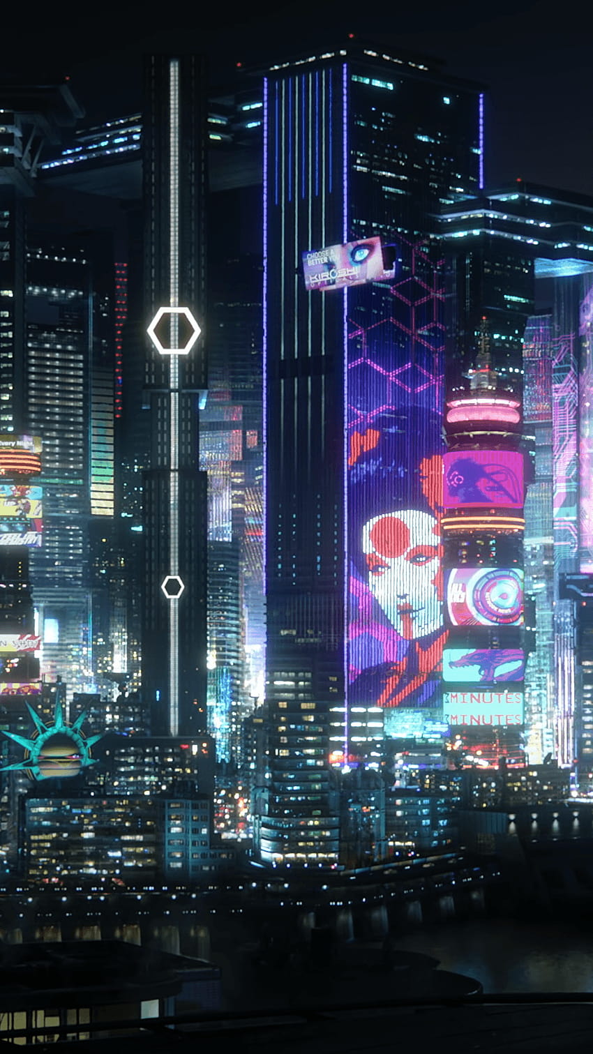 Night City, Cyberpunk 2077 [3840x2160] :, телефонен киберпънк HD тапет за телефон