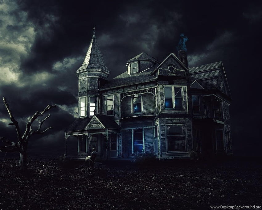 พื้นหลังบ้านผีสิงที่น่ากลัวน่าขนลุกสถานที่ผีสิง วอลล์เปเปอร์ HD