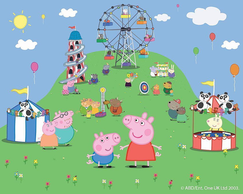 Peppa pig, Pigs and Pig compleanno Sfondo HD