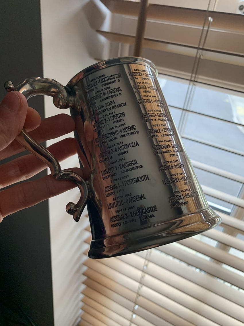 My girlfriend got me a tankard with all of the unbeaten run scores on HD phone wallpaper