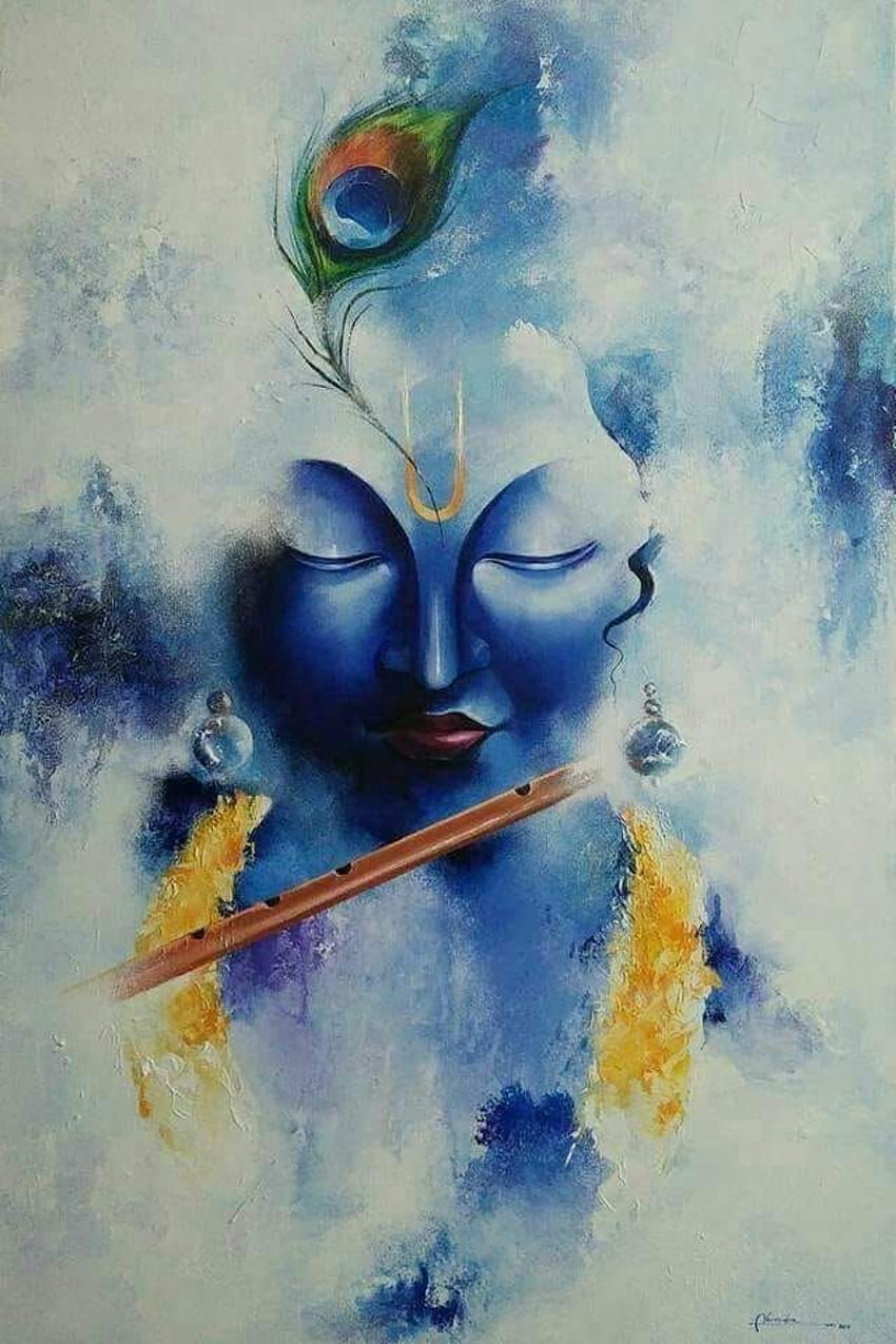 Pin on peacock, lord krishna painting HD phone wallpaper | Pxfuel