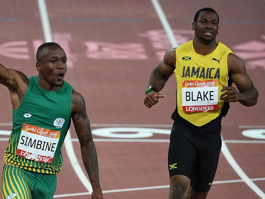 Commonwealth Games 2018: Yohan Blake erleidet eine überraschende Niederlage, als Akani Simbine Gold im 100-m-Lauf holt HD-Hintergrundbild