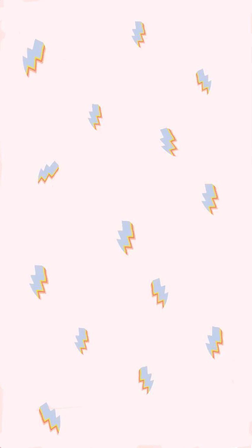 Pastel pink lightning bolt pattern., vsco patterns HD phone wallpaper