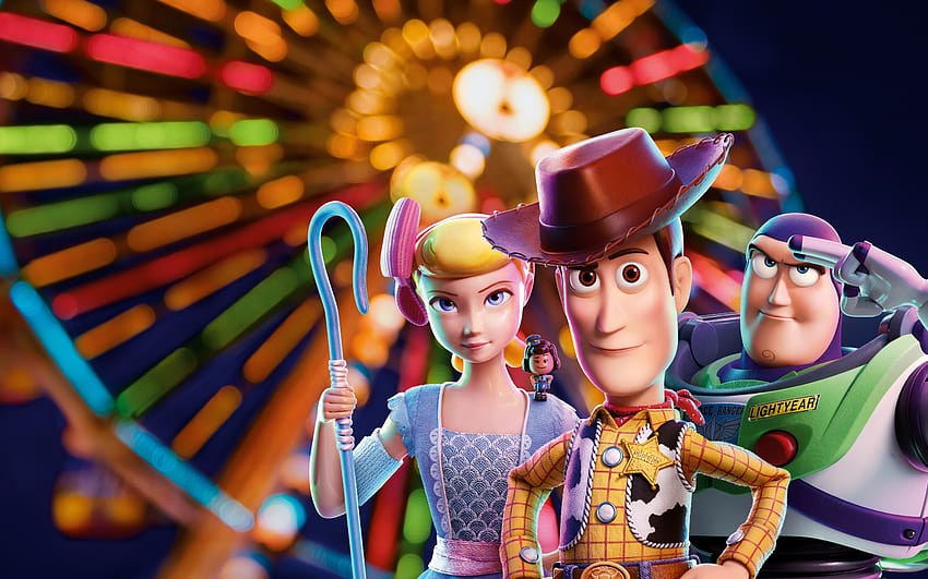 2880x1800 Buzz Lightyear, Bo Peep, szeryf Woody, Toy Story 4, animacja dla MacBooka Pro 15 cali Tapeta HD