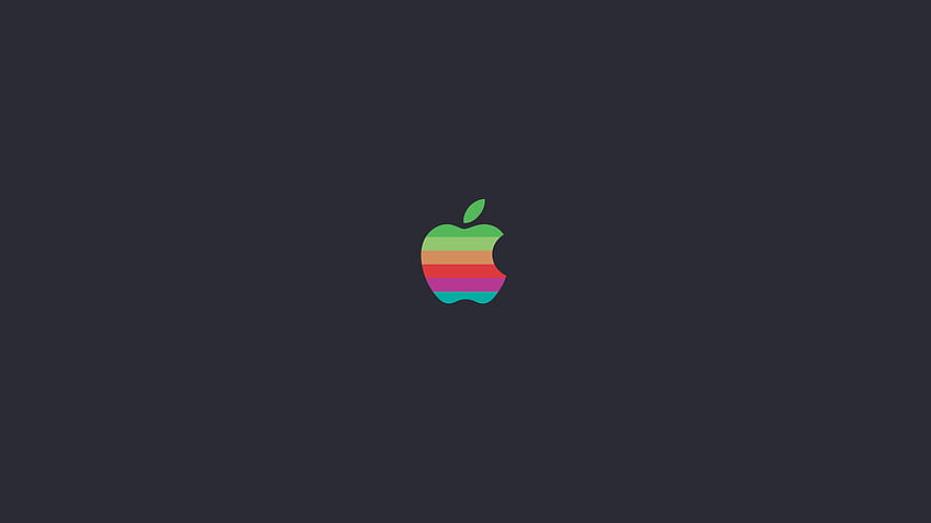 Apple Background, Apple, Background, Black, Pink, Rainbow, Brands, apple rainbow abstract HD wallpaper